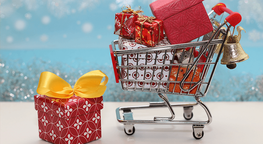 Mini Shopping Cart with Gifts