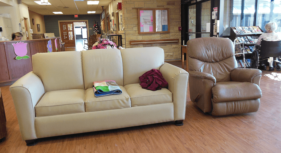 Trego Hospital Endowment Foundation provides new furniture for Long Term Care lounge
